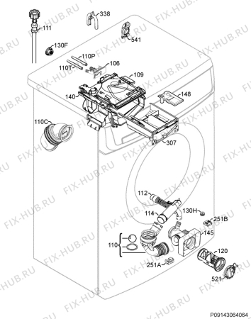 Взрыв-схема стиральной машины Ikea RENLIGFWM 20206731 - Схема узла Hydraulic System 272